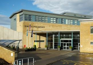 the front entrance of HMP YOI Polmont