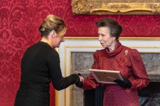 woman meeting Princess Anne