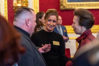 woman talking with Princess Anne