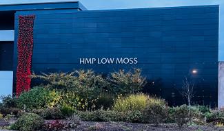 Poppy installation outside HMP Low Moss